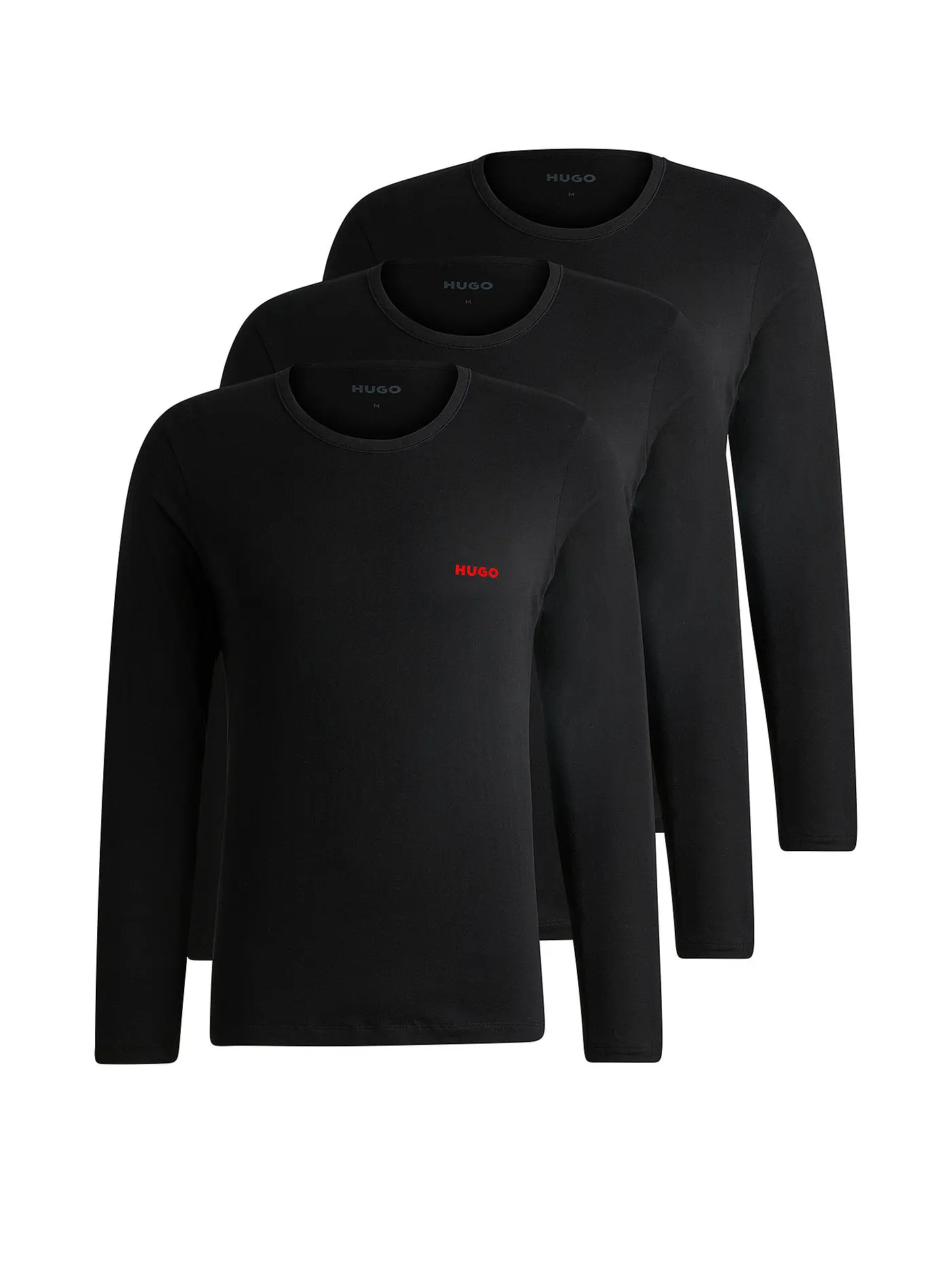 HUGO | Langarmshirt 3er Pkg. black | 